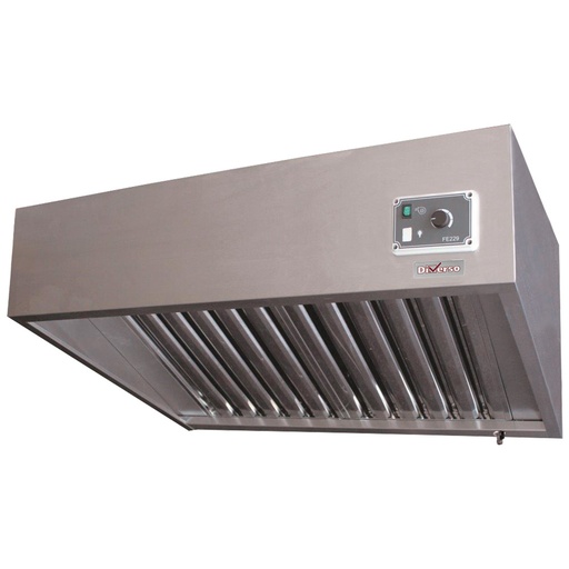 [WR-K157-TV] Hotte complète (7/7-1500 M3/h) 120 Pa, variateur, 3 filtres