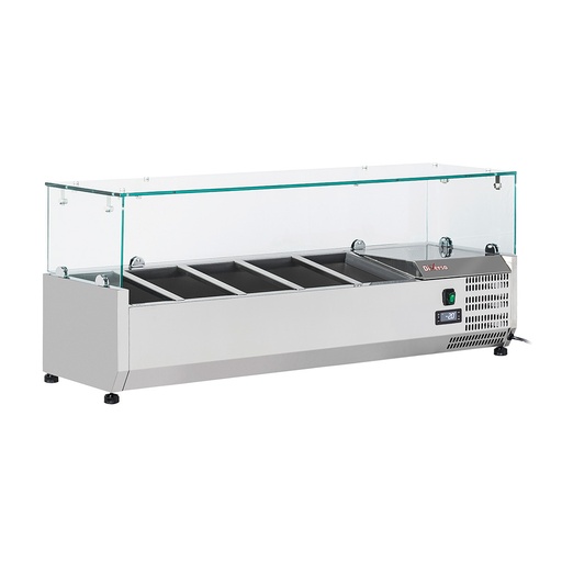 [WR-SX12-V1] Structure réfrigérée 5x GN 1/4 - 150 mm, avec vitre