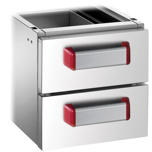 [A7/K2C2-R] 2 drawers GN 2/1 (h.100 mm)