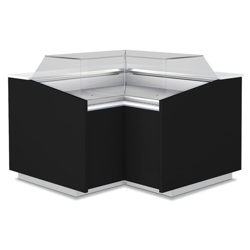 [VIE/A9-NB-B5] 90° closed angle, neutral, low pane - BLACK