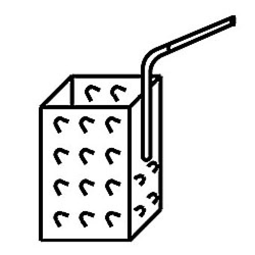 [A70/CP-C6] Basket 1/6 pasta cooker, frontal handle