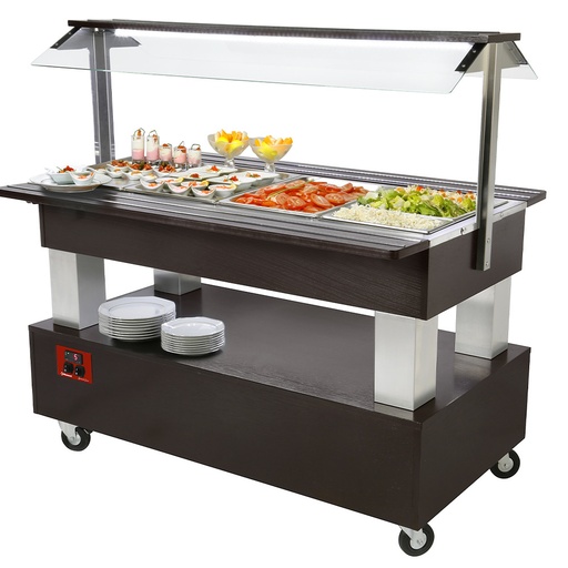 [BSB/4N-B1] Buffet - Refrigerated salad bar, 4x GN1/1-150 (Weng√© wood)