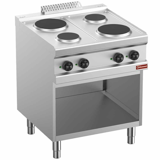 [C4EA7-BF] Electric range, 4 round plates, on cupboard
