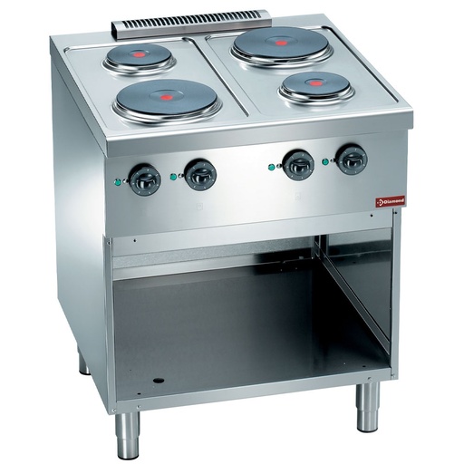 [C4EA7-SP] Electric range, 4 round plates, on cupboard