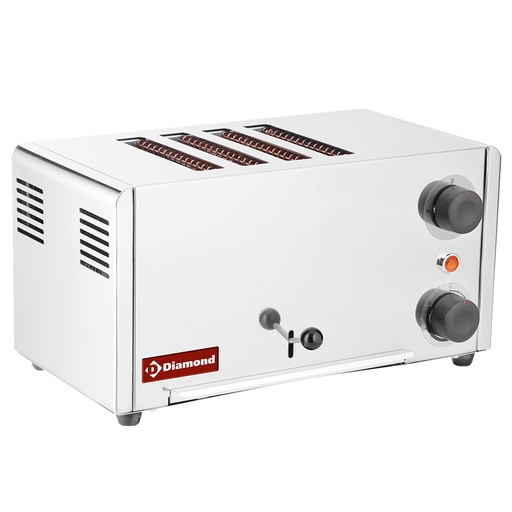 [D4GP-XP] Electric roast bread  4 sections - stainless steel