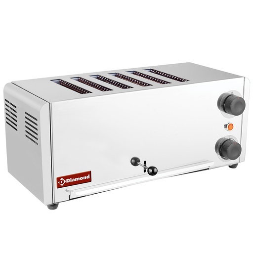 [D6GP-XP] Electric roast bread  6 sections - stainless steel.