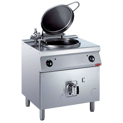 [E17/M60I8-N] Electric rounded kettle, 60 liters, indirect heating, on board