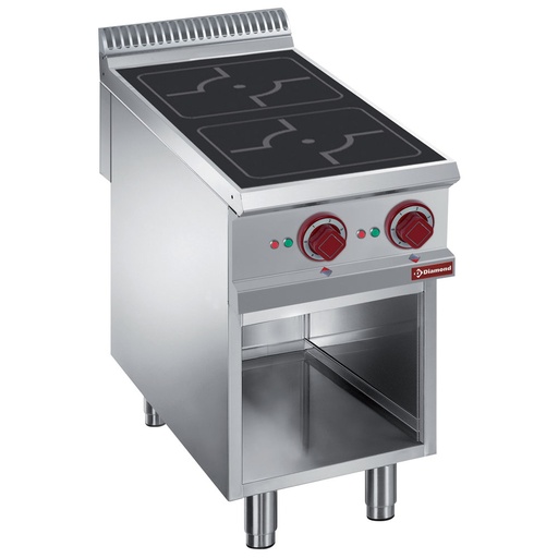[E9/2IDA4-2EME] Electric stoves 2 induction hearths, open cupboard