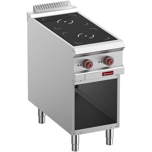 [E9/2IDA4-N] Electric stoves 2 induction hearths, open cupboard