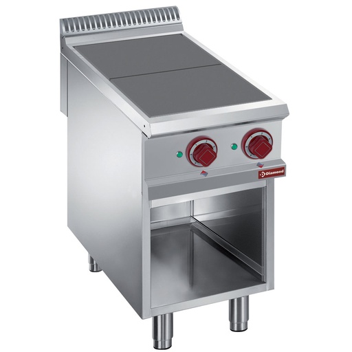 [E9/2SPA4] Electric stoves 2 plates aligned with the top, open cupboard