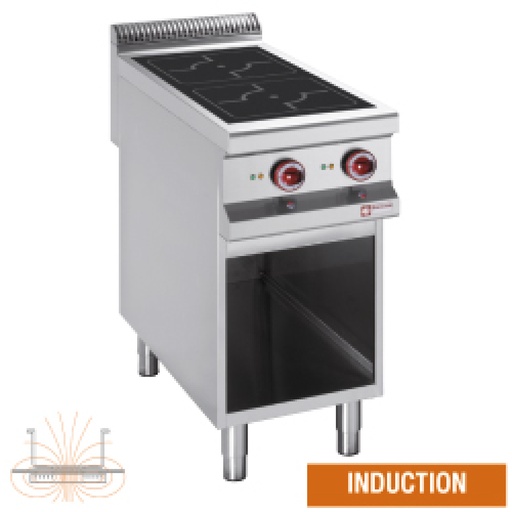 [E99/2SPA1-N-SH/R] Electric stoves 2 plates aligned with the top, open cupboard