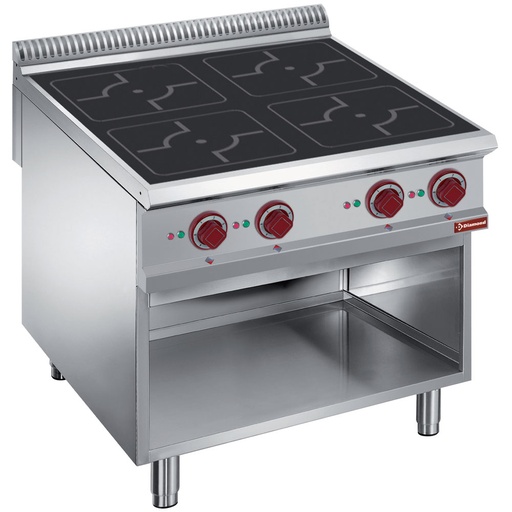 [E9/4IDA8] Electric stoves 4 induction hearths, open cupboard