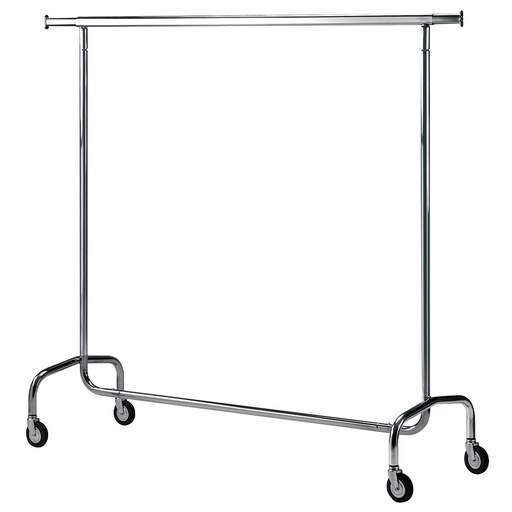 [PVD/C] Clothes hanger on dismountable castors, chromed