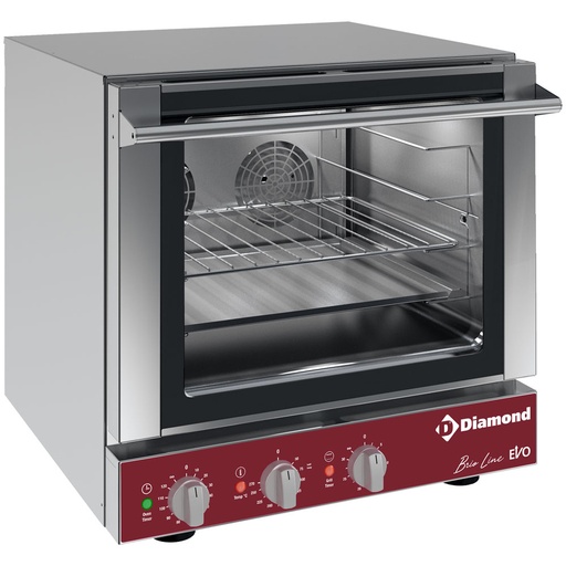 [BRIO43S/X-B-2EME] Electric convection oven, 4x 460x340 mm + salamander
