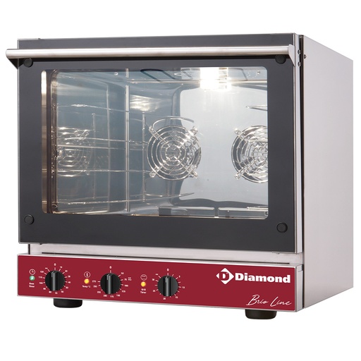[BRIO43S/X-P] Electric convection oven, 4x 460x340 mm + salamander