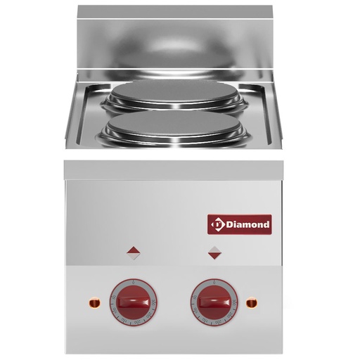 [E60/2P3T-N] Electric cooker 2 hobs -Top-