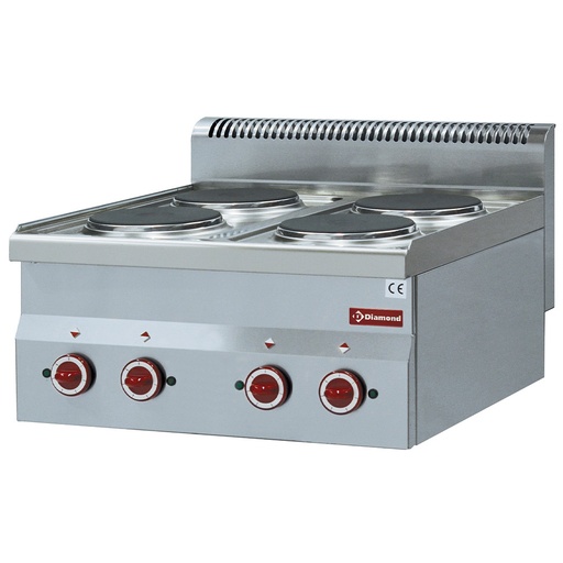 [E60/4P6T] Electric cooker 4 hobs -Top-