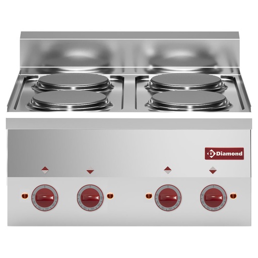 [E60/4P6T-N] Electric cooker 4 hobs -Top-