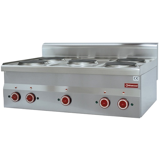 [E60/5P9T-230/3-] Electric cooker 5 hobs -Top-
