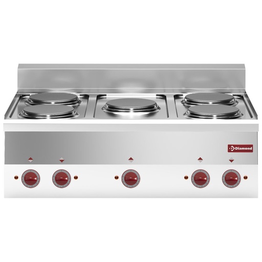 [E60/5P9T-230/3-N] Electric cooker 5 hobs -Top-