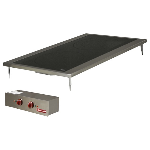[EDI/2VC4-230V/3-] Electric cooker, 2 vitroceramic plates, drop in
