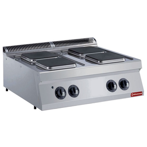 [E17/4PQ8T-N] Electric cooker, 4 squared plates -TOP-