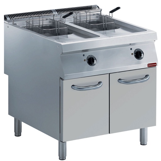 [E22/F30A8-230/3--N] Electric fryer 2 basins of 15 lit. on undercarriage