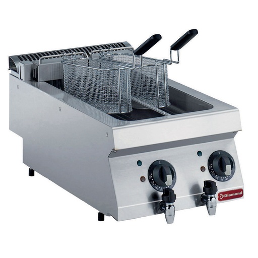 [E17/F2V54T-N] Electric fryer 2 basins of 5 liters -TOP-