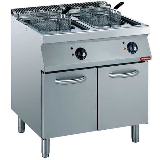 [E17/F30A8-230/3--N] Electric fryer, basin in "Y" 2x15 liters, external elements on cupboard
