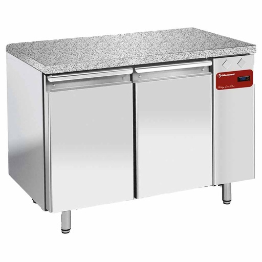 [TPS2B/HG] Freez. table, vent., 2 doors EN 600x400 - Granite top (without group)