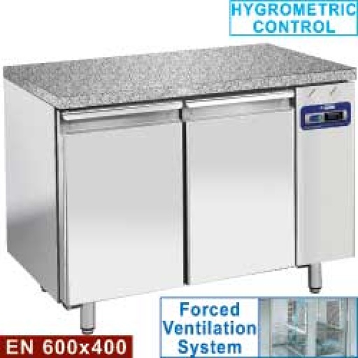 [TPS2B/LG] Freez. table, vent., 2 doors EN 600x400 - Granite top (without group)