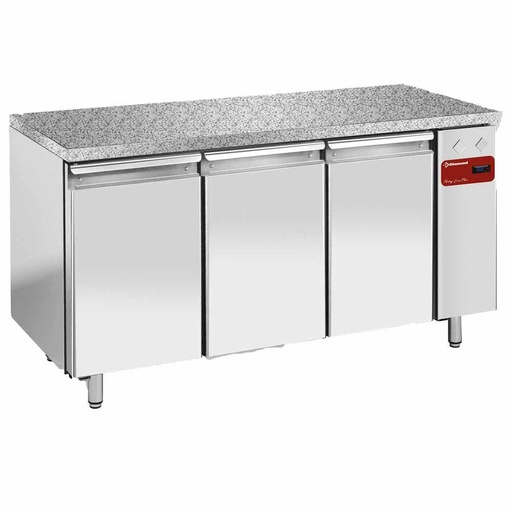 [TPS3B/HG] Freez. table, vent., 3 doors EN 600x400 - Granite top (without group)