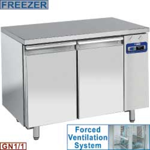 [TS2B/L] Freezing table, ventilated, 2 doors GN 1/1, (without group)