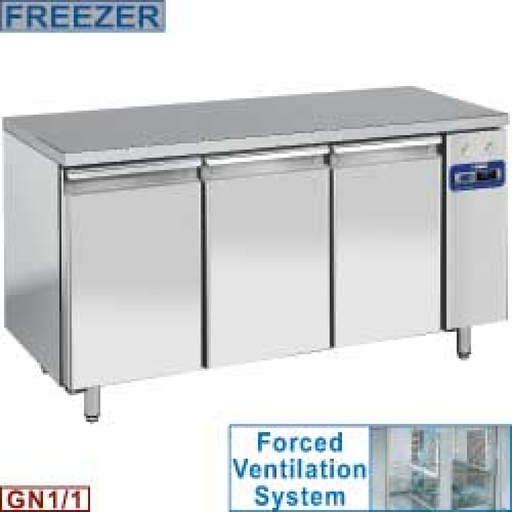 [TS3B/L] Freezing table, ventilated, 3 doors GN 1/1, (without group)