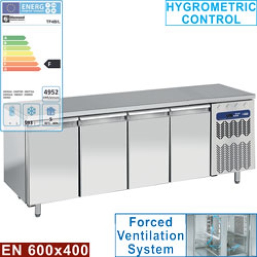 [TP4B/L] Freezing table, ventilated, 4 doors EN 600x400