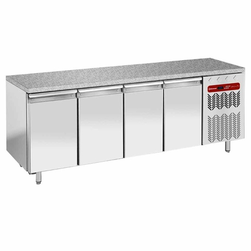 [TP4B/HG-R2] Freezing table, ventilated, 4 doors EN 600x400 - Granite top