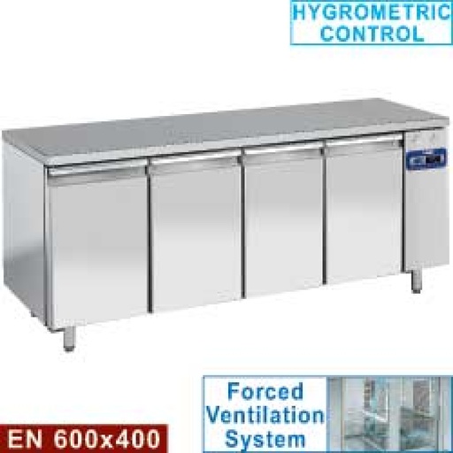 [TPS4B/L] Freezing table, ventilated, 4 doors EN 600x400, (without group)