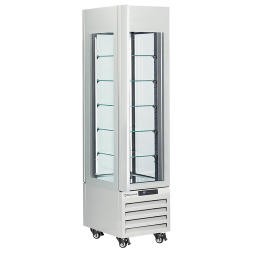 [MAX/305-PW] FULL vitrine 260 Lt., 5 glass levels, ventilated - PASTRY - WHITE
