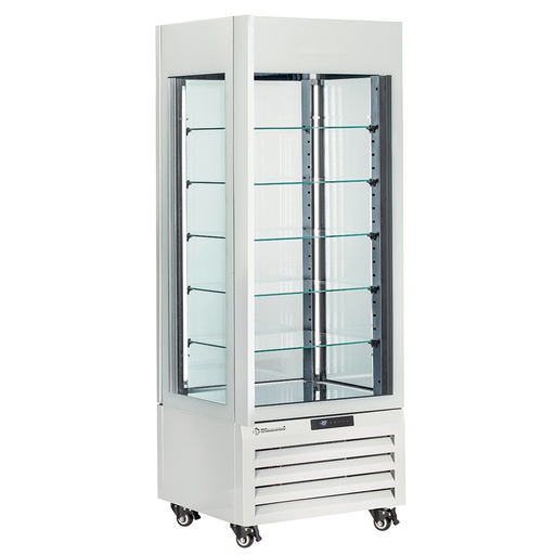 [MAX/507-PW] FULL vitrine 440 Lt., 5 glass levels, ventilated - PASTRY - WHITE