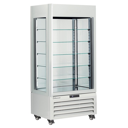 [MAX/609-CW] Fully glassed showcase" 600 Lt., 5 glass levels, ventilated - CHOCOLATE - WHITE