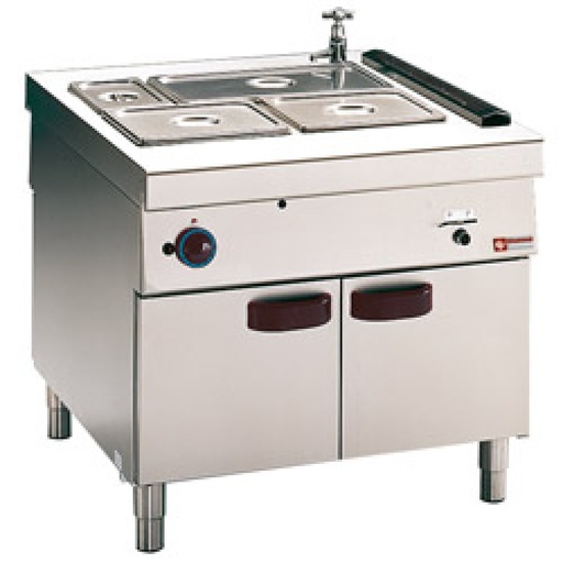 [G11/BMA9] Gas bain-marie 2 GN 1/1 + 2 GN 1/3, open cupboard "service hatch"