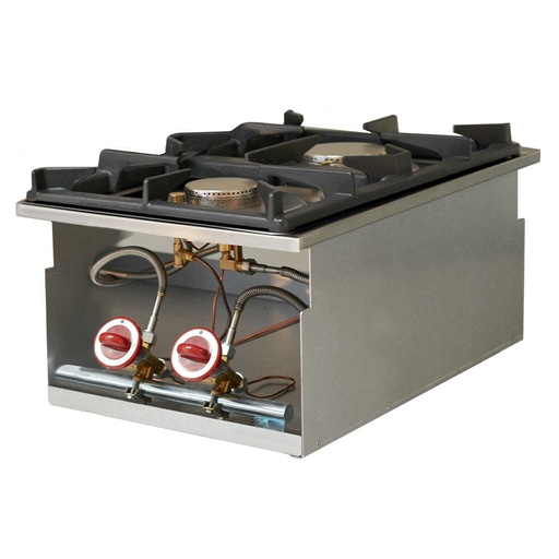 [GDI/2F4] Gas cooker 2 high heat burners, drop in