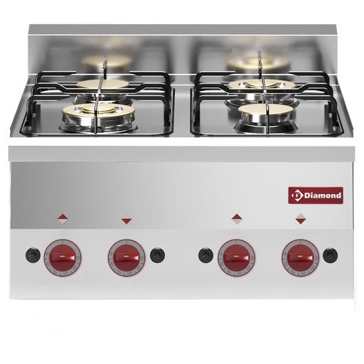 [G60/4F6T-N] Gas cooker 4 burners -Top-