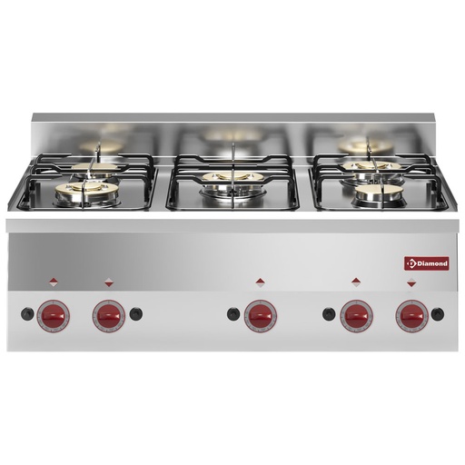 [G60/5F9T-N] Gas cooker 5 burners -Top-