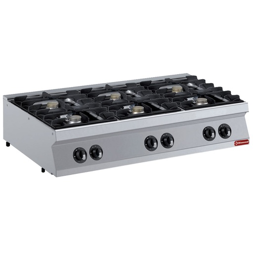 [G17/6F12T-N] Gas cooker 6 fires, burners 6x 5,5 kW -TOP -