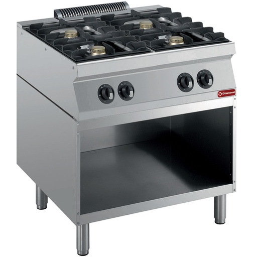 [G17/4BA8-N] Gas stove 4 burners 5,5 kW on open cupboard