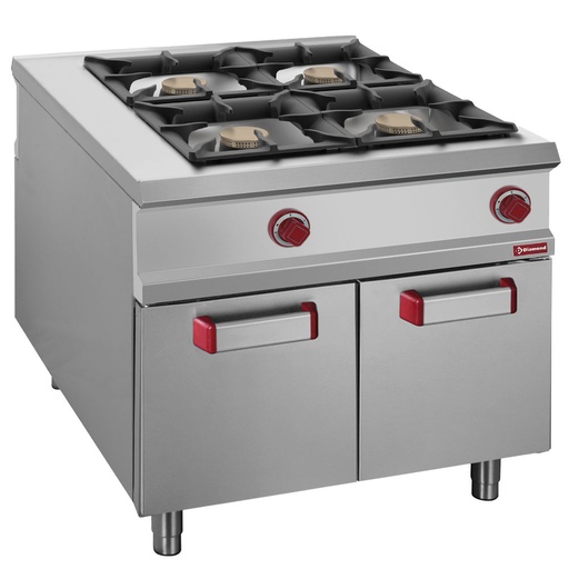 [G1/4BA2] Gas stove 4 burners, cupboard - PASS-THROUGH