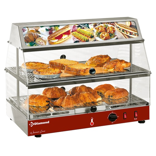 [VLD2/R] Heated display case with illuminated sign, 2 stores