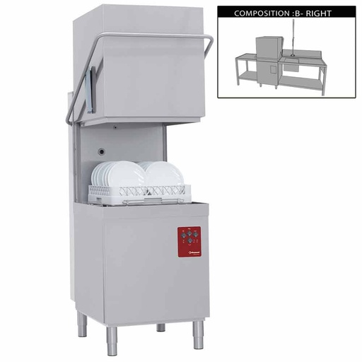 [DXE8/6/B-D] Hood dishwasher complete, consisting of : 