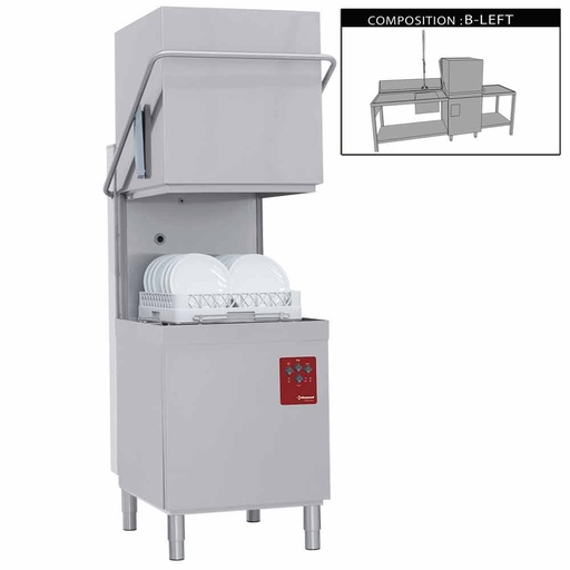 [DXE8/6/B-S] Hood dishwasher complete, consisting of : 